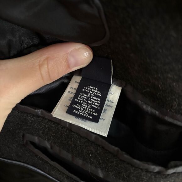 Men's Black Wool Overcoat men's large Twilight old money classic bloke-core - Picture 4 of 11